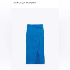 Zara Satin Effect Wrap Skirt (Never Worn)